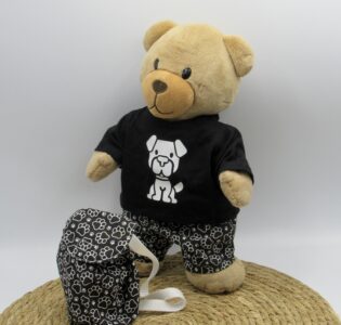 De foto van het product Kledingset "dierendag " voor beer Kiki