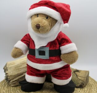 De foto van het product Kerstman kledingset beer Kiki