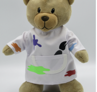 De foto van het product Kliederschort | Verfschort voor beer Kiki